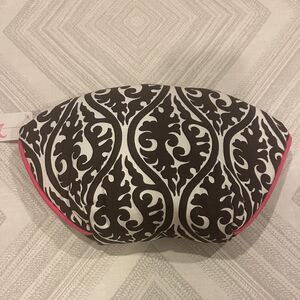 Ame & Lulu Brown & White with Pink Trim Travel Case + Empty Refillable Bottles